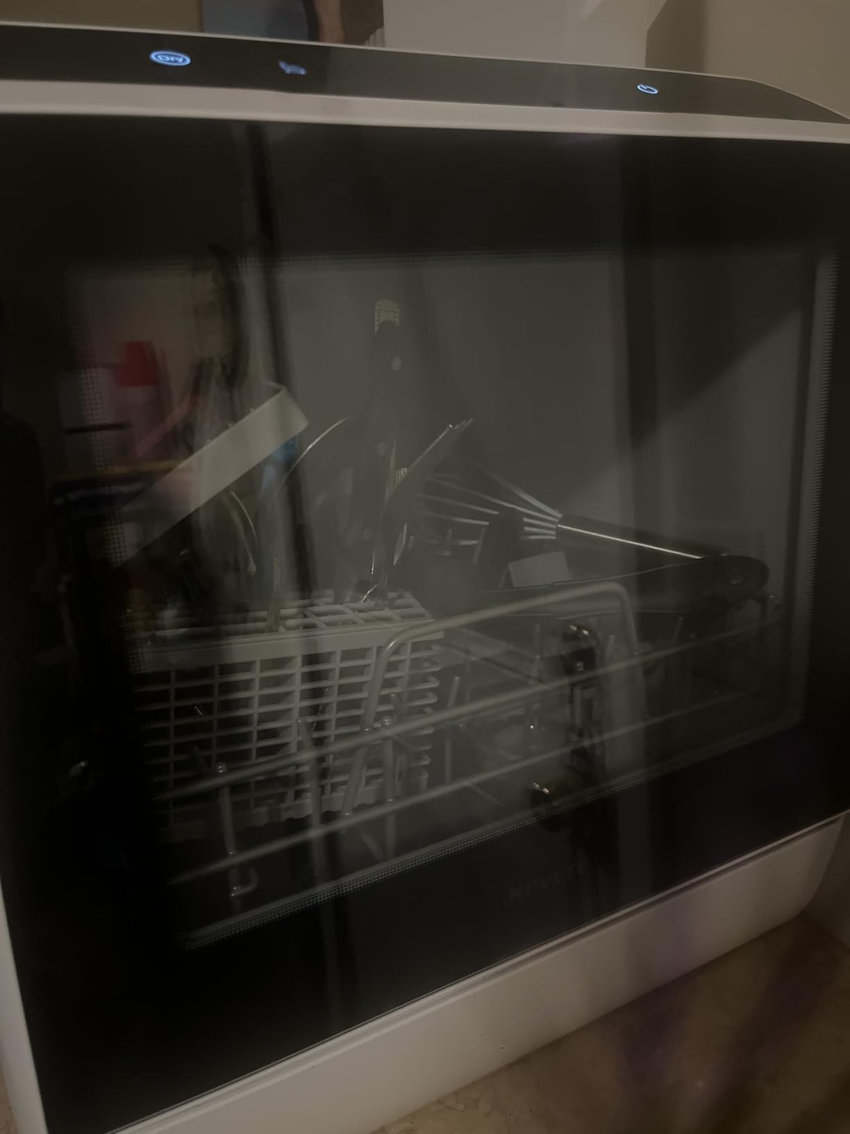 NOVETE Portable Countertop Dishwashers, Compact Dishwashers with 5L Built-in Water Tank & Inlet Hose, 5 Washing Programs, Baby Care, Air-Dry Function and LED Light for Small Apartments - Customer Photo 2