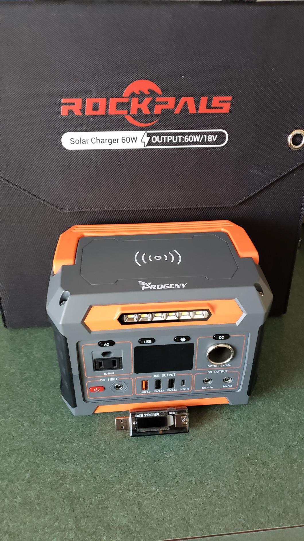 PROGENY 300W Portable Power Station, 299Wh/80818mAh Solar Generator, Regulated DC Output Backup Battery with Pass-Through Charging AC Outlet, Pure Sine Wave, LED Light Power Station for CPAP Camping - Customer Photo 2