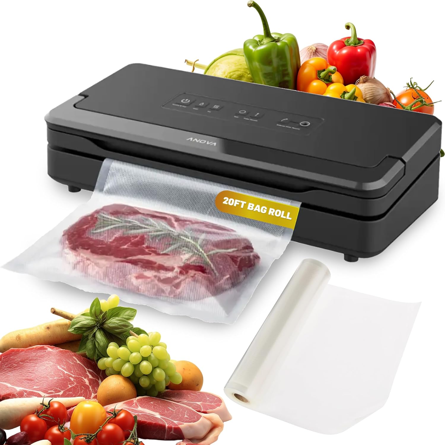 Anova Culinary Precision Vacuum Sealer Pro, Includes Large Bag Roll (19ft), Wet & Dry Dual Food Vacuum Sealer Machine for Sous Vide and Long-Term Storage, 2-Year Warranty - Customer Photo 1