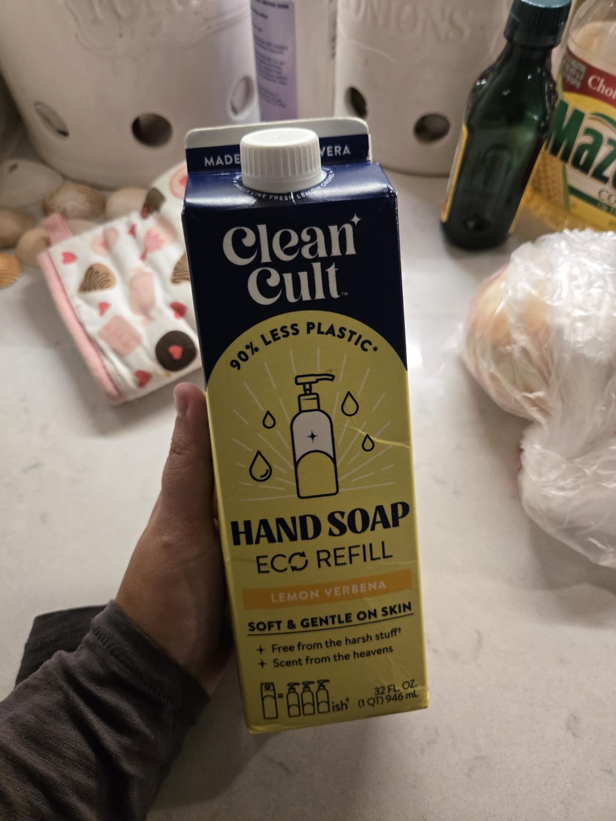 Cleancult Liquid Hand Soap Refill - Wild Lavender - Moisturizes Dry & Sensitive Skin - Made with Aloe Vera & Lavender Essential Oils - Eco Friendly - Paper-Based Packaging - 32 oz/1 Pack - Customer Photo 2