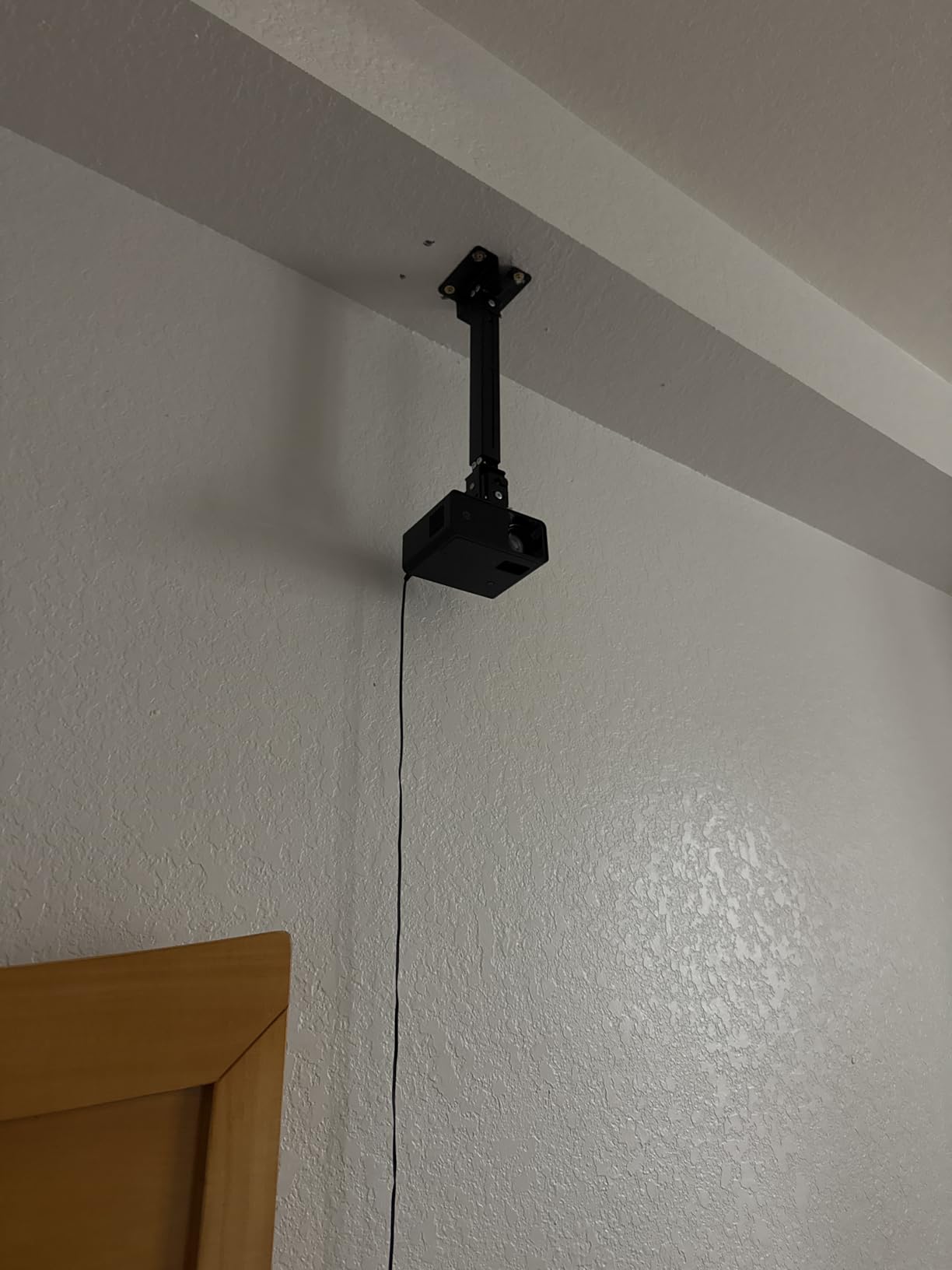 Projector Mount Wall or Ceiling Projection Mount Bracket with Adjustable Height and Extendable Arms Mounts for Home and Office Projector - Customer Photo 1