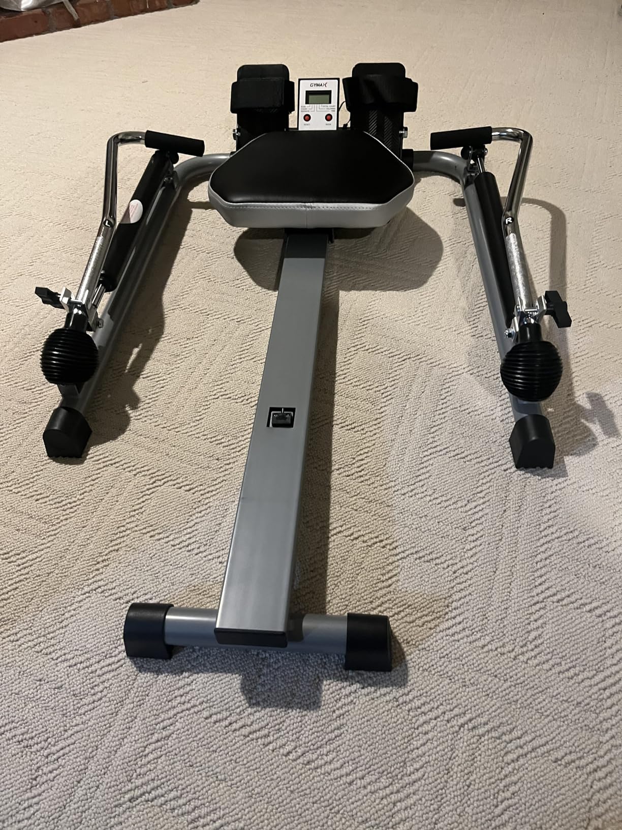 GYMAX Rowing Machine for Home, 265LBS Weight Capacity Hydraulic Rowing Machine with Adjustable Cylinder Resistance up to 110lbs & LCD Monitor, Compact Full Motion Rower for at Home Exercise - Customer Photo 2