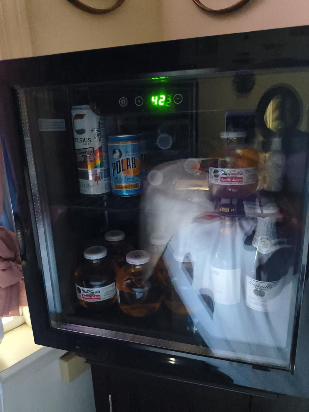 Antarctic Star Beverage Refrigerator -120 Can Mini Fridge for Soda Beer or Wine,Small Drink Dispenser, For Office or Bar with Adjustable Removable Shelves，Convertible Door ，3.1 Cu.Ft - Customer Photo 1