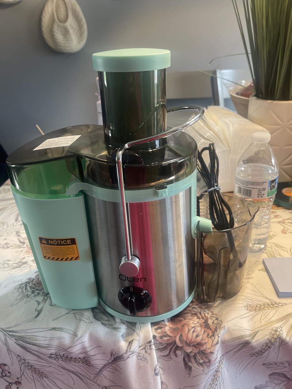 QCen Juicer Machine, 500W Centrifugal Juicer Extractor with Wide Mouth 3
