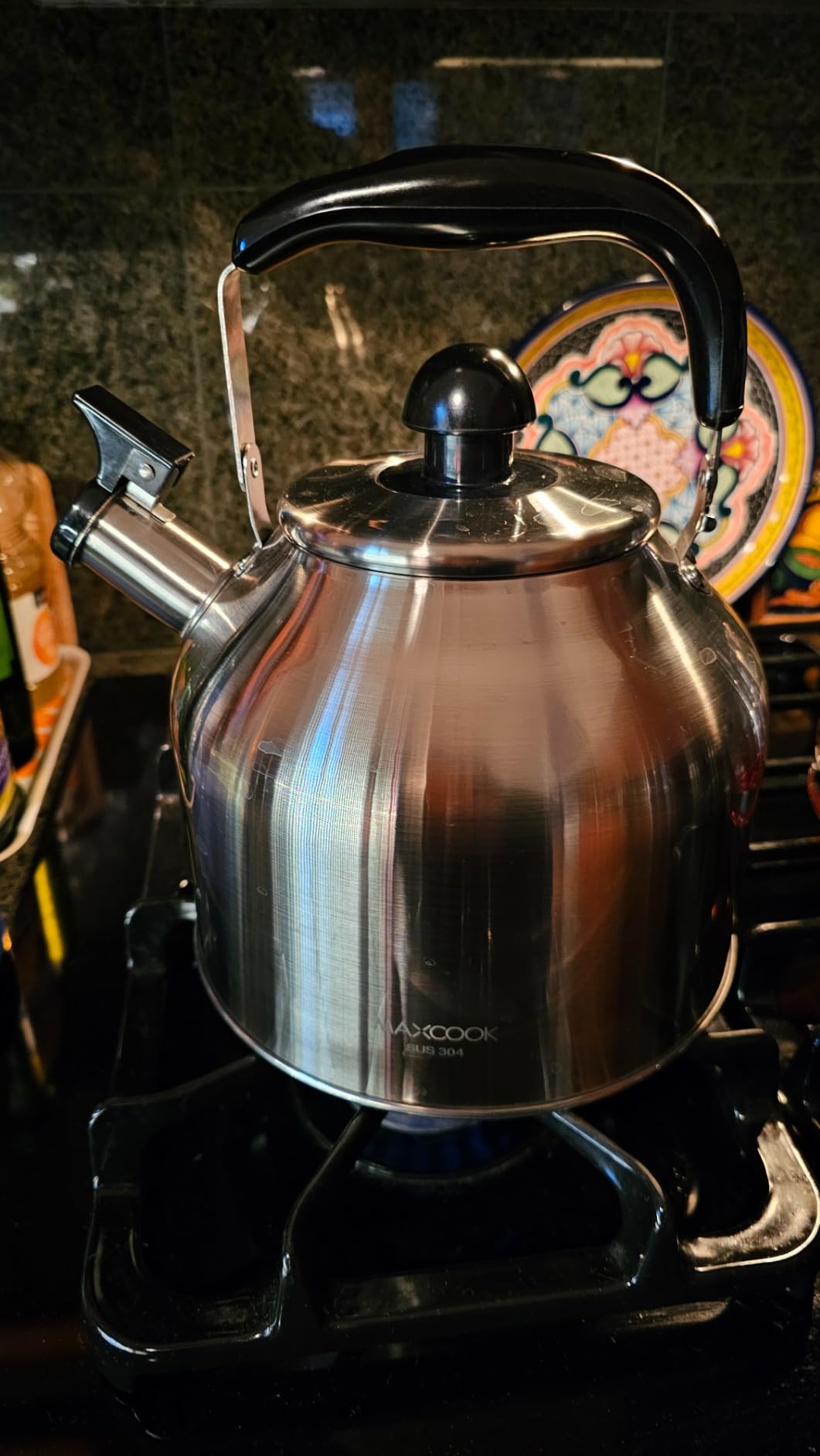 MAXCOOK 4.2 Quart/4L Stainless Steel Whistling Tea Kettle Customer Review MAXCOOK 4.2 Quart/4L Stainless Steel Whistling Tea Kettle - Customer Photo 1