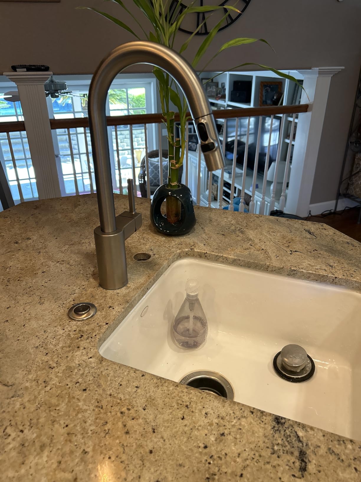 Moen Align Brushed Gold Motionsense Wave Sensor Touchless One Handle Pre-Rinse Farmhouse Spring Kitchen Faucet, 5923EWBG - Customer Photo 2