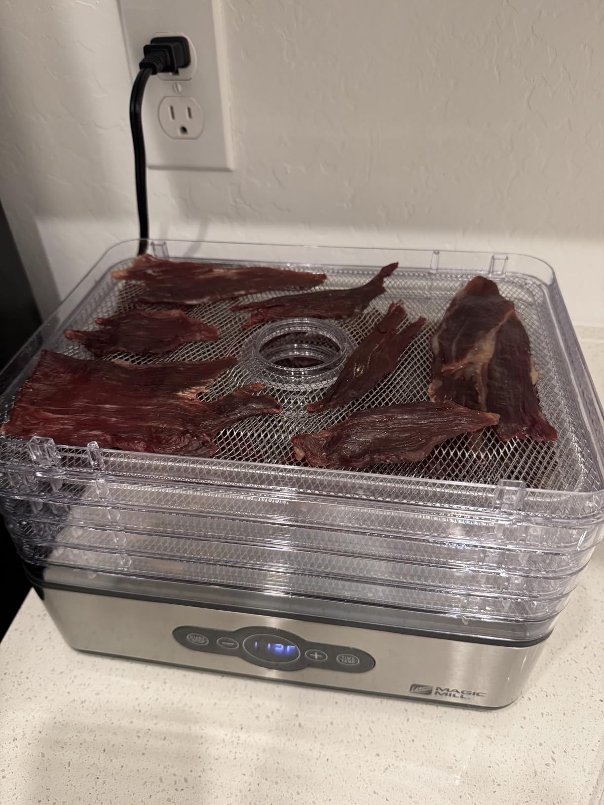 Magic Mill Food Dehydrator Machine | 5 Stackable Stainless Steel Trays Jerky Dryer with Digital Adjustable Timer & Temperature Control - Electric Food Preserver for Fruits, Veggies, Meats & Dog Treats Customer Review Magic Mill Food Dehydrator Machine | 5 Stackable Stainless Steel Trays Jerky Dryer with Digital Adjustable Timer & Temperature Control - Electric Food Preserver for Fruits, Veggies, Meats & Dog Treats - Customer Photo 1