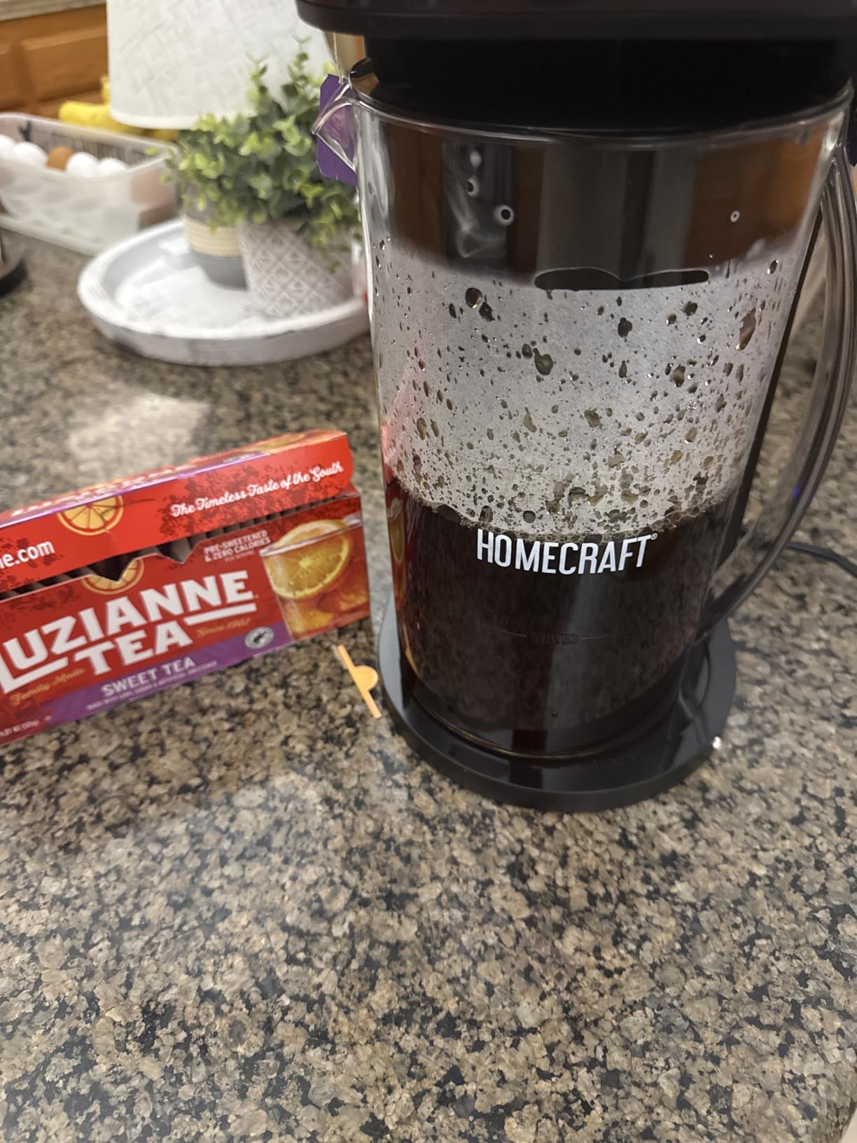 Homecraft 3-Quart Iced Coffee and Tea Maker with Filter Basket, Flavor Enhancer, Adjustable Brew Strength, Black - Customer Photo 1