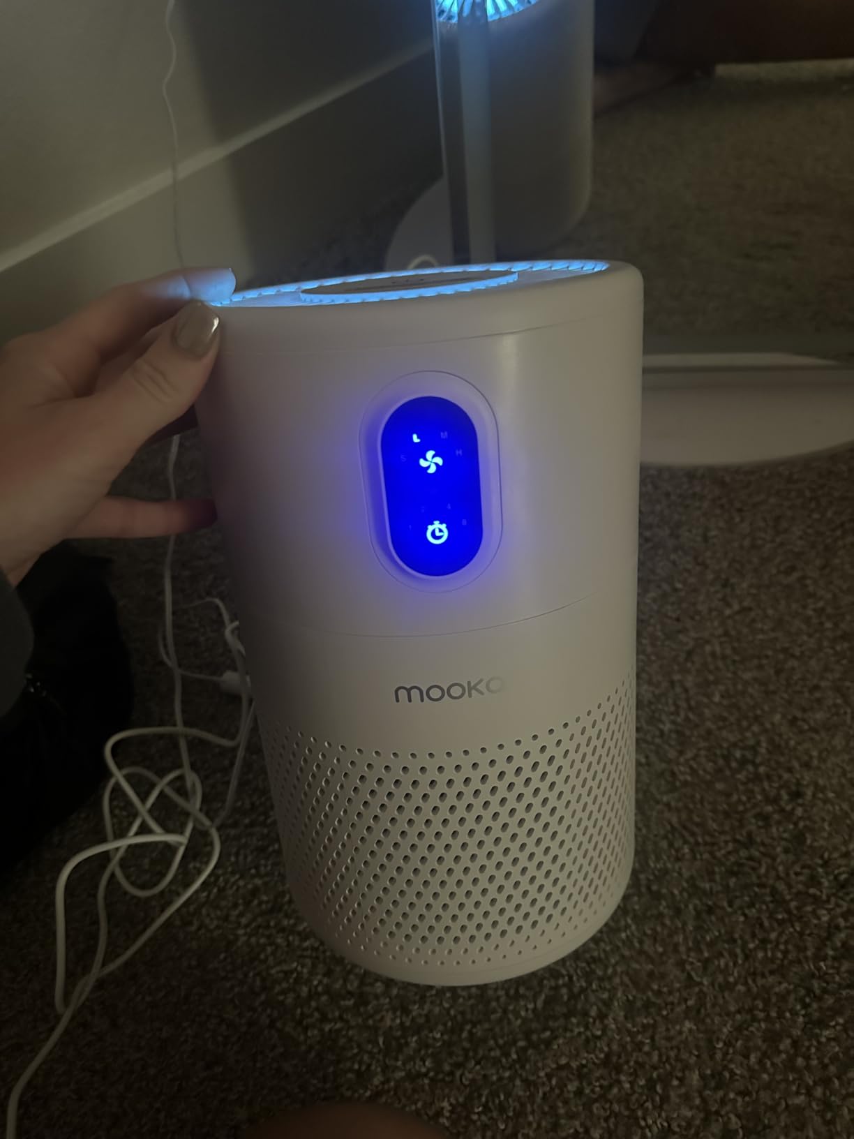 MOOKA Air Purifiers for Home Large Room up to 1076 ft², H13 True HEPA Air Filter Cleaner, Odor Eliminator, Remove Smoke Dust Pollen Pet Dander, Night Light(Available for California) - Customer Photo 2