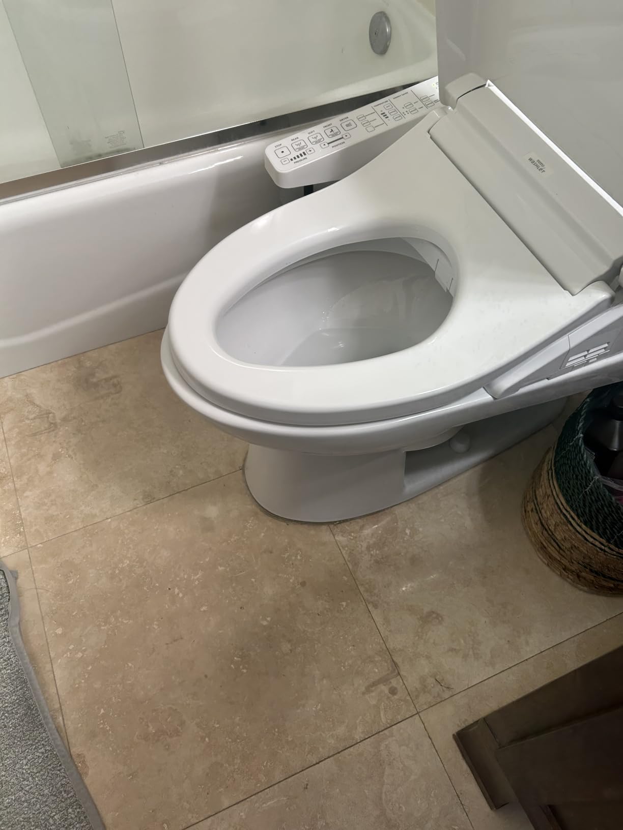 TOTO SW3074#01 WASHLET C2 Electronic Bidet Toilet Seat with PREMIST and EWATER+ Wand Cleaning, Elongated, Cotton White - Customer Photo 2