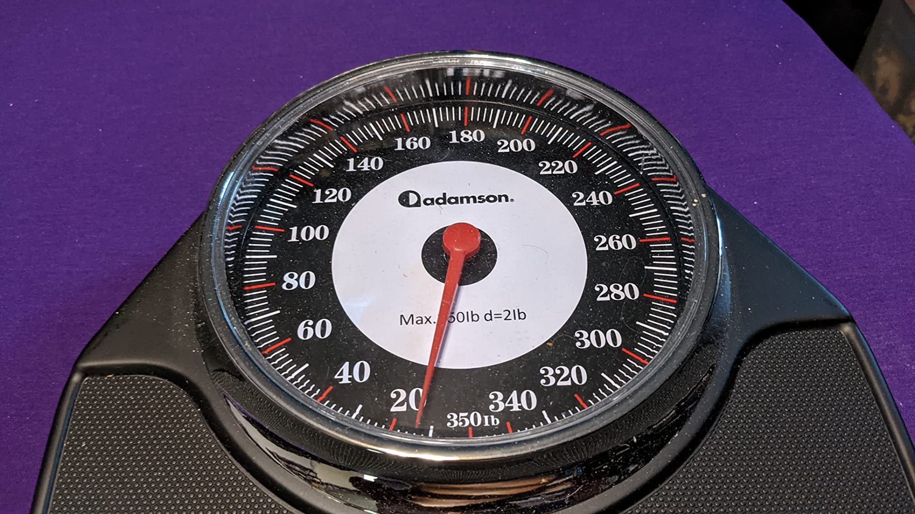 Adamson A24 Scales for Body Weight - Up to 350 LB - New - Anti-Skid Rubber Surface Extra Large Numbers - High Precision Bathroom Scale Analog - Durable with 20-Year Assurance - Black - Customer Photo 2