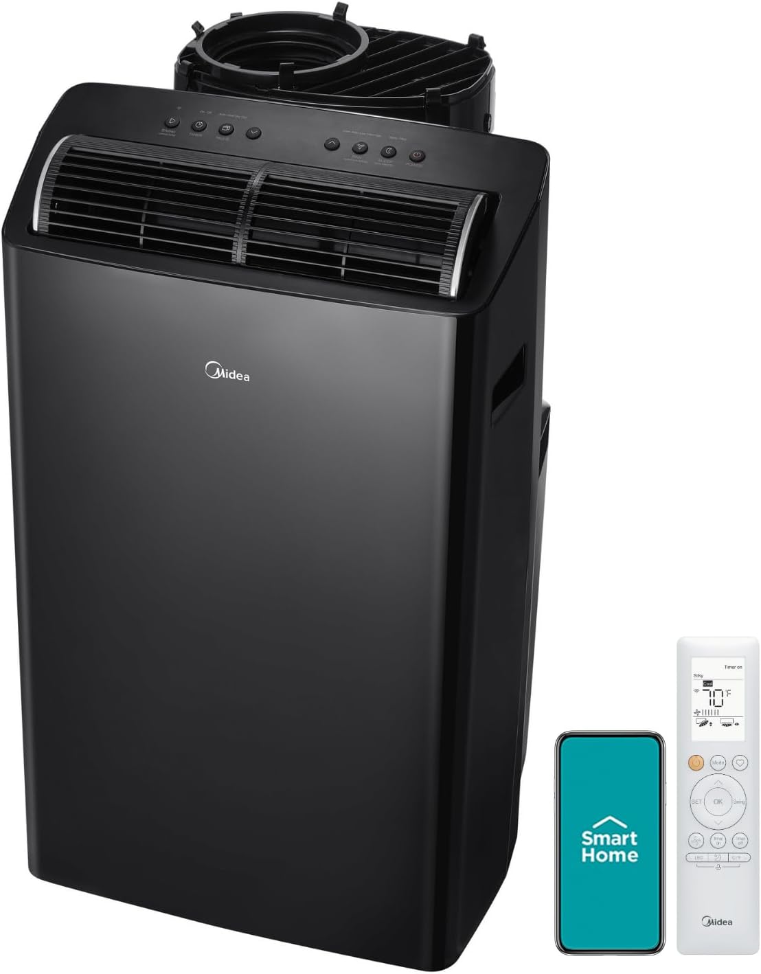 Midea Duo 14,000 BTU (12,000 BTU SACC) High Efficiency Inverter, Ultra Quiet Portable Air Conditioner, Cools up to 550 Sq. Ft., Works with Alexa/Google Assistant, Includes Remote Control & Window Kit - Customer Photo 1