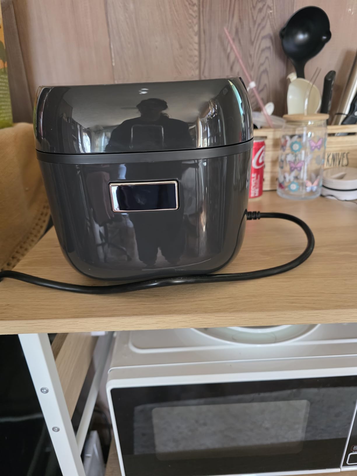 Toshiba Mini Rice Cooker, 3 Cups Uncooked Small Rice Cooker, Steamer & Warmer, With Fuzzy Logic And One-Touch Cooking, 24 Hour Delay Timer And Auto Keep Warm Feature, White - Customer Photo 1