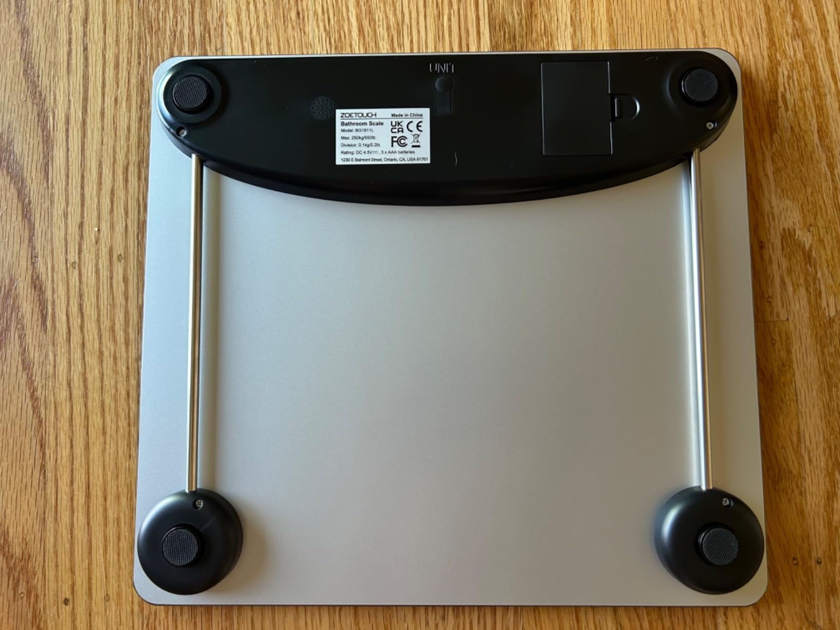 Scale for Body Weight 560lbs Digital High Capacity Bathroom Weighing Bath Scale for Heavy People Weigh Scale with Wide Platform Large LCD Display Batteries Included Black - Customer Photo 1