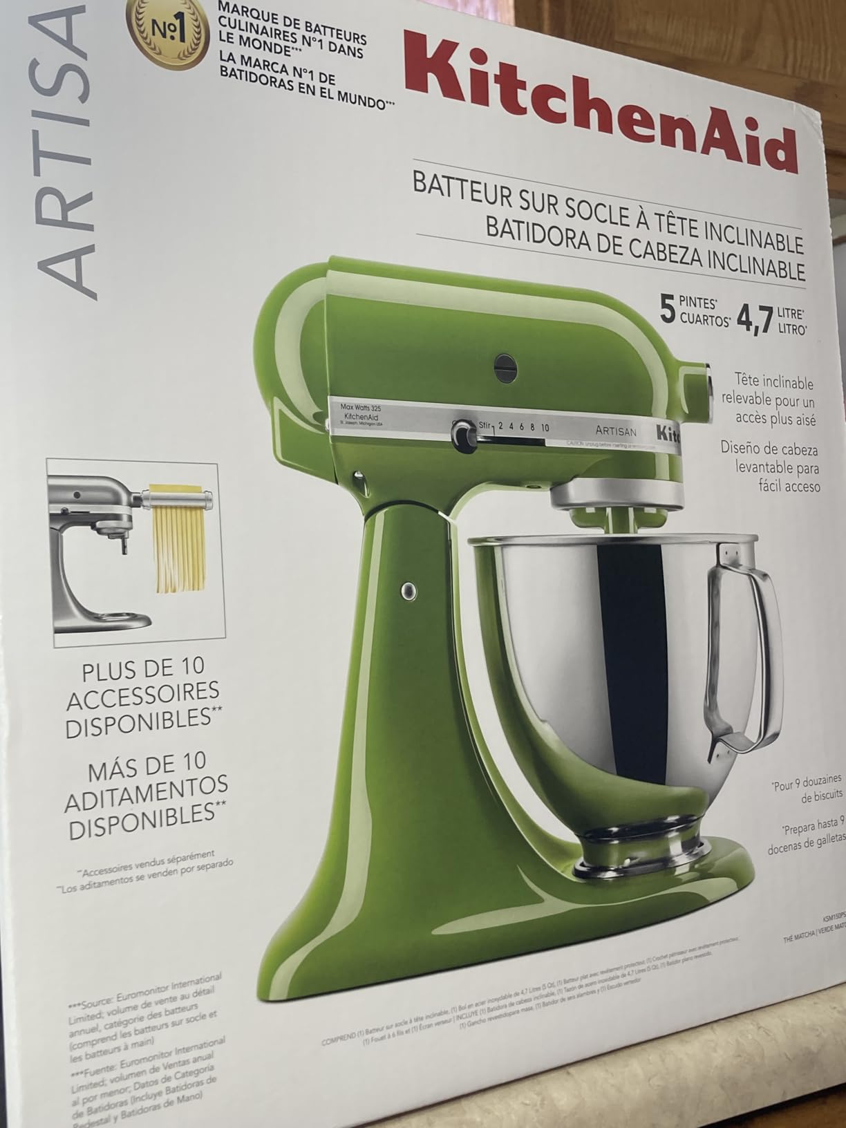 KitchenAid Artisan Series 5 Quart Tilt Head Stand Mixer with Pouring Shield KSM150PS, Matcha - Customer Photo 1