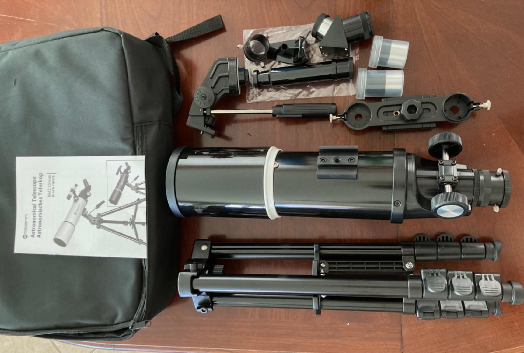 Telescopes for Adults Astronomy, 80mm Aperture 600mm Refractor Telescope for Kids & Beginners, Compact and Portable Travel Telescopio with Backpack - Customer Photo 1