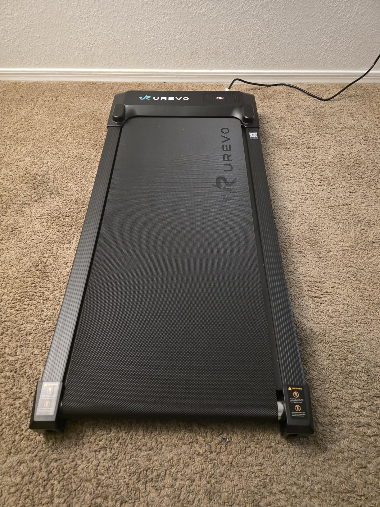 UREVO Smart Walking Pad, Compact Under Desk Treadmill with Double Shock Absorption, Quiet Operation, Workout APP with Track Insights and MIIT Mode, Plug and Play, Remote or APP Control for Home Office - Customer Photo 1