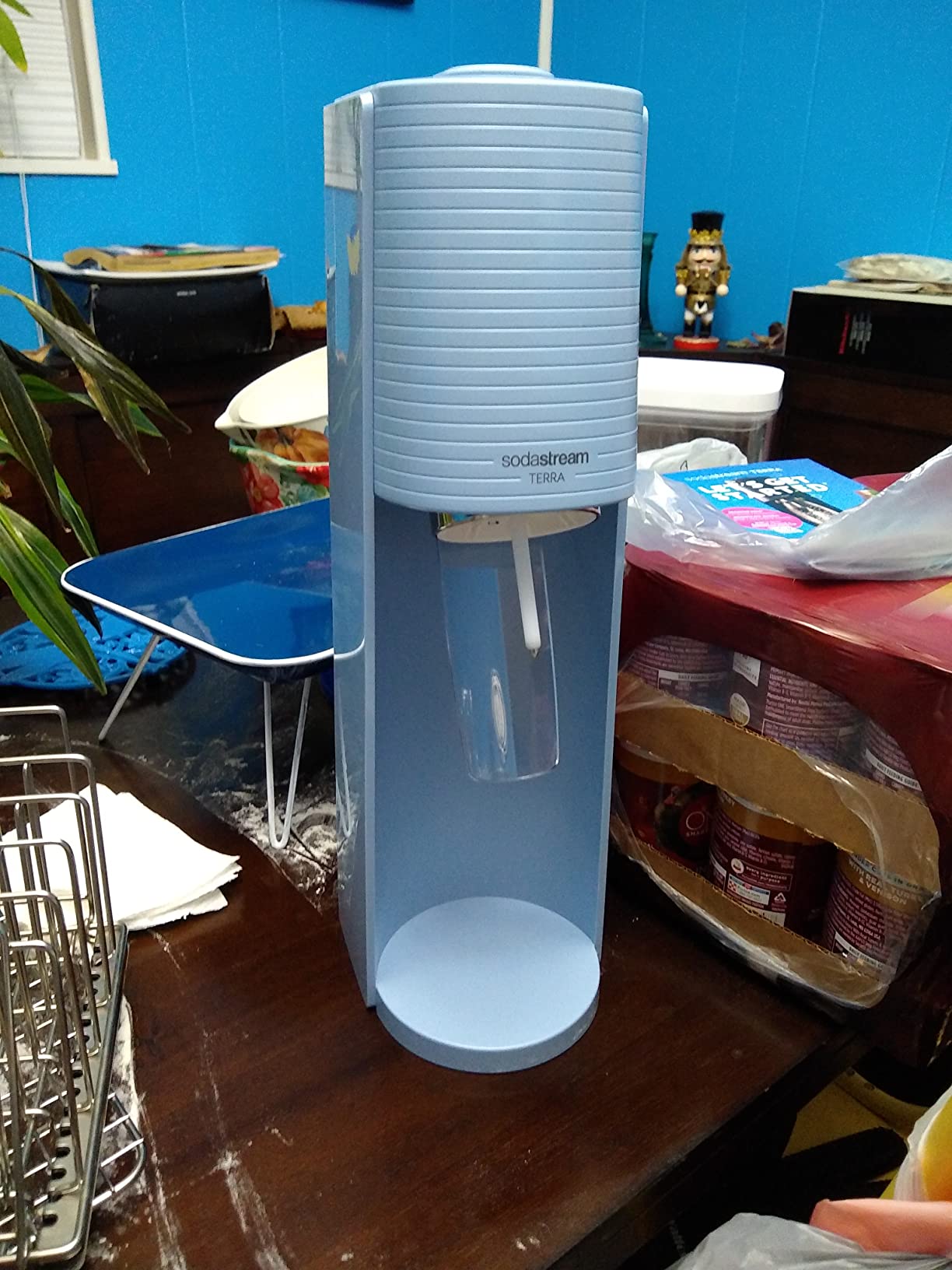SodaStream Terra Sparkling Water Maker (Misty Blue) with CO2 and Dishwasher Safe Bottle - Customer Photo 1