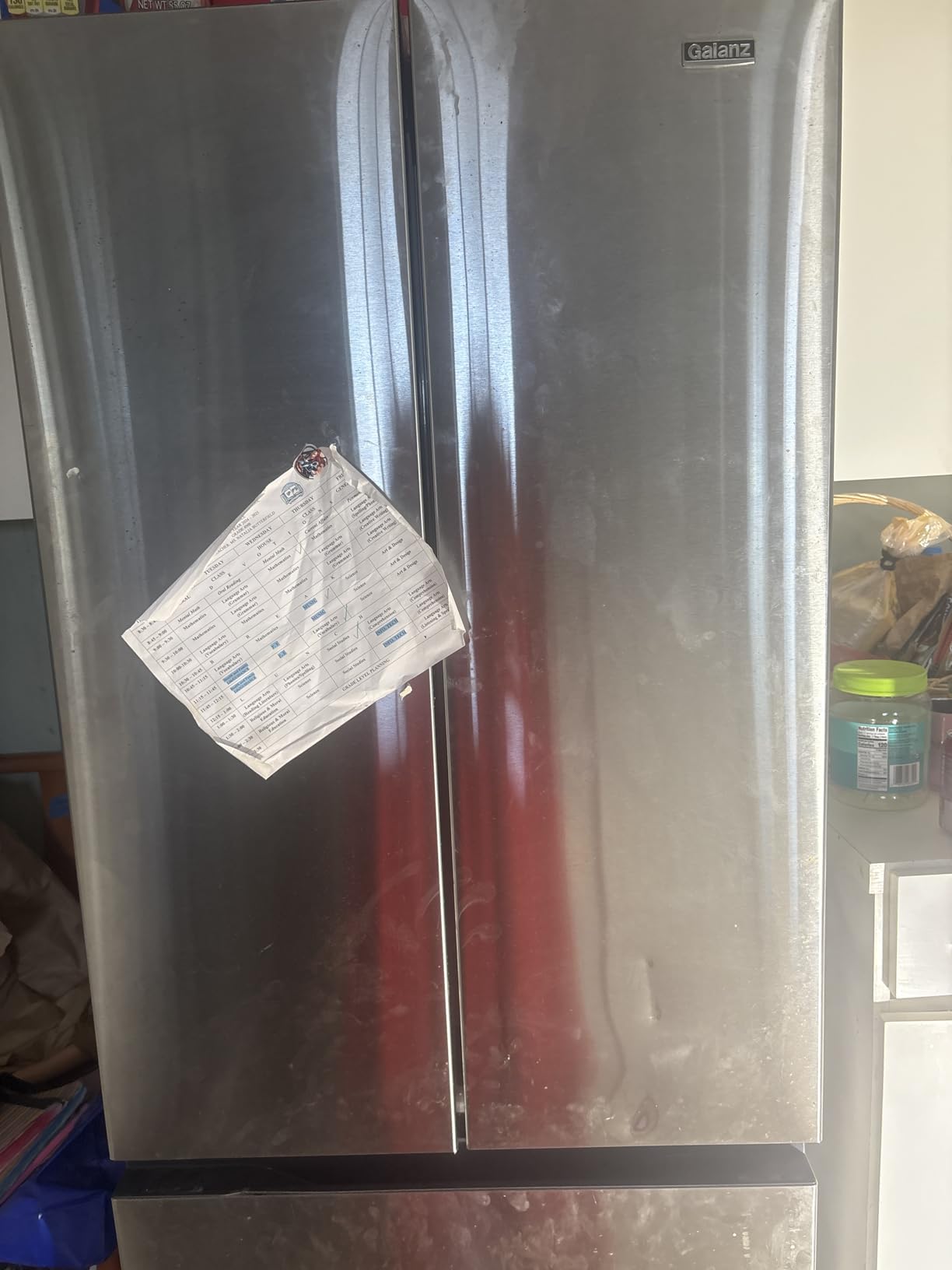 Galanz 3-Door French Door Refrigerator with Bottom Freezer & Adjustable Thermostat, 16 Cu Ft, White - Customer Photo 1