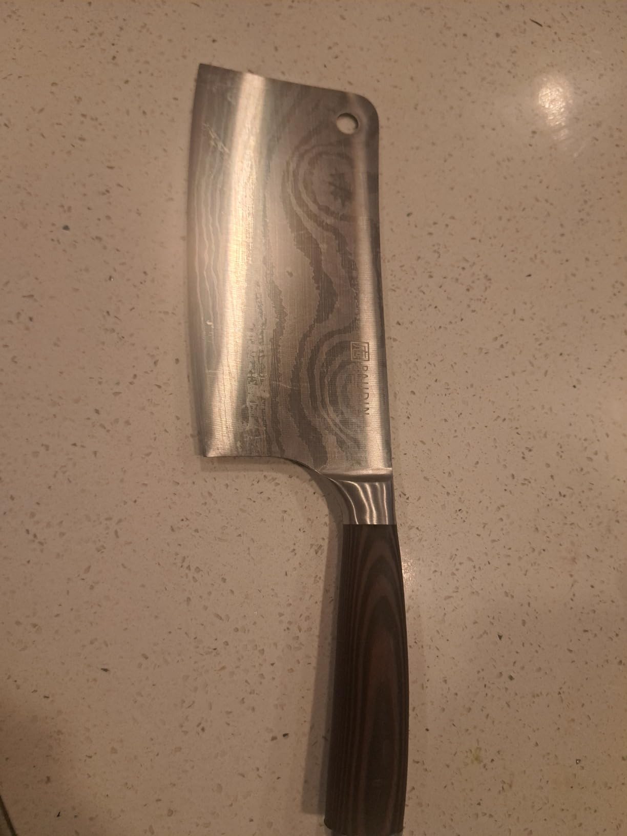 PAUDIN Cleaver Knife, Ultra Sharp Meat Cleaver 7 Inch, High Carbon Stainless Steel Butcher Knife with Wooden Handle, Chinese Cleaver for Meat Cutting Vegetable Slicing - Customer Photo 1