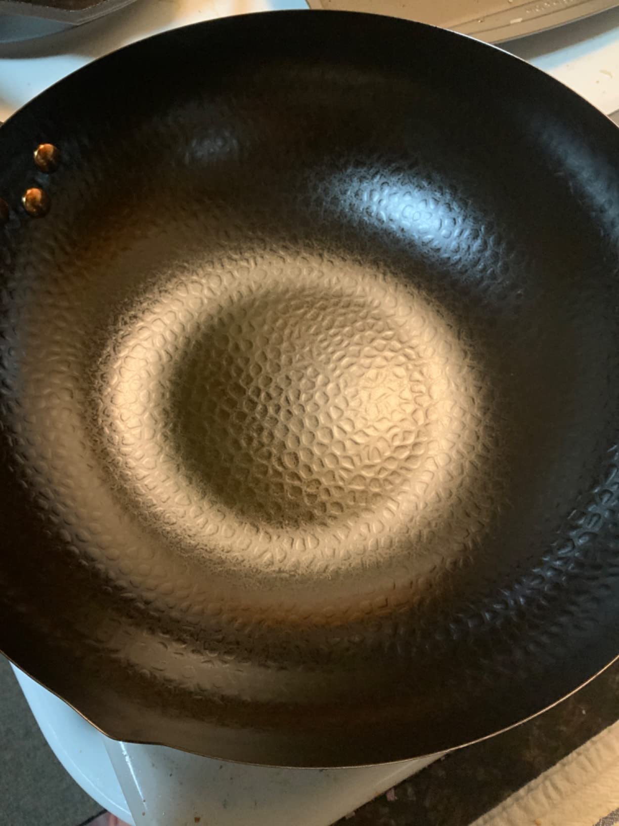 Carbon Steel Wok Pan, 14 Piece Woks & Stir-Fry Pans Set with Wooden Lid Cookwares, No Chemical Coated Flat Bottom Chinese Pan for Induction, Electric, Gas, Halogen All Stoves - 12.6'' - Customer Photo 1