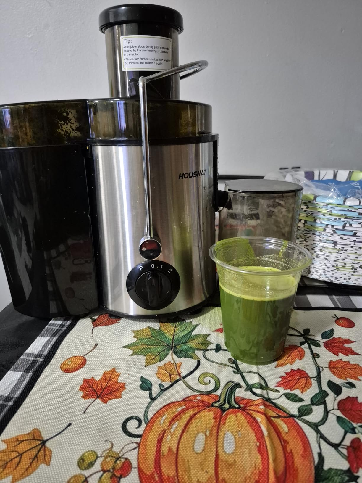Juicer Machine, HOUSNAT Centrifugal Juicer,Extractor Max Power 800W Juice, 65MM Chute for Whole Fruit and Vegetables, Juice Extractor with 3 Speeds Quick Juicing, Easy to Clean, BPA Free,Silver - Customer Photo 2