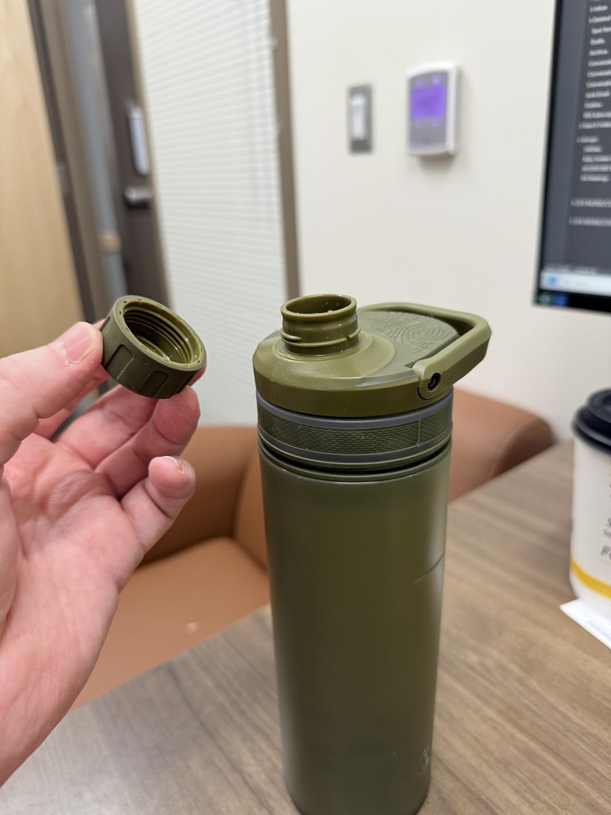 GRAYL UltraPress 16.9 oz Water Purifier & Filter Bottle for Hiking, Backpacking, Survival, Travel (Covert Black) - Customer Photo 1
