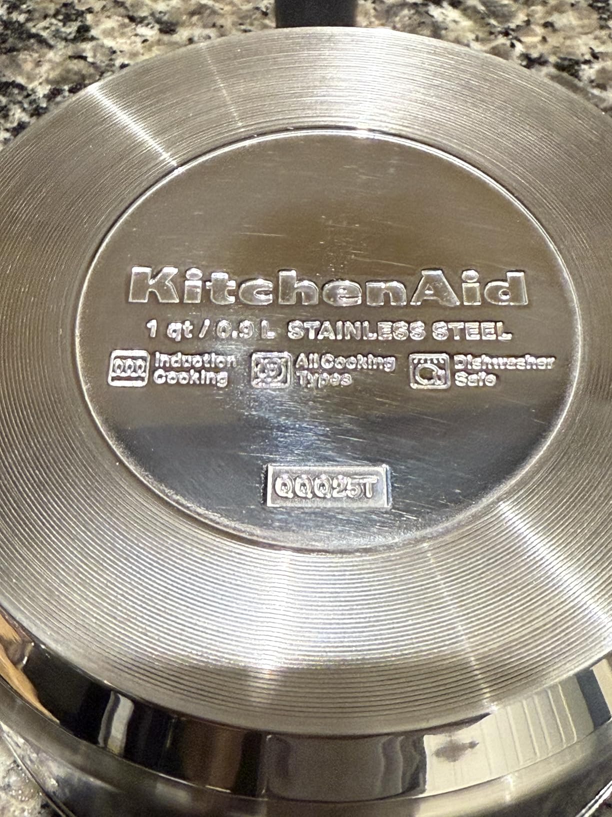 KitchenAid Saucepan with Pour Spouts, 1 Quart, Brushed Stainless Steel, 71018 - Customer Photo 1