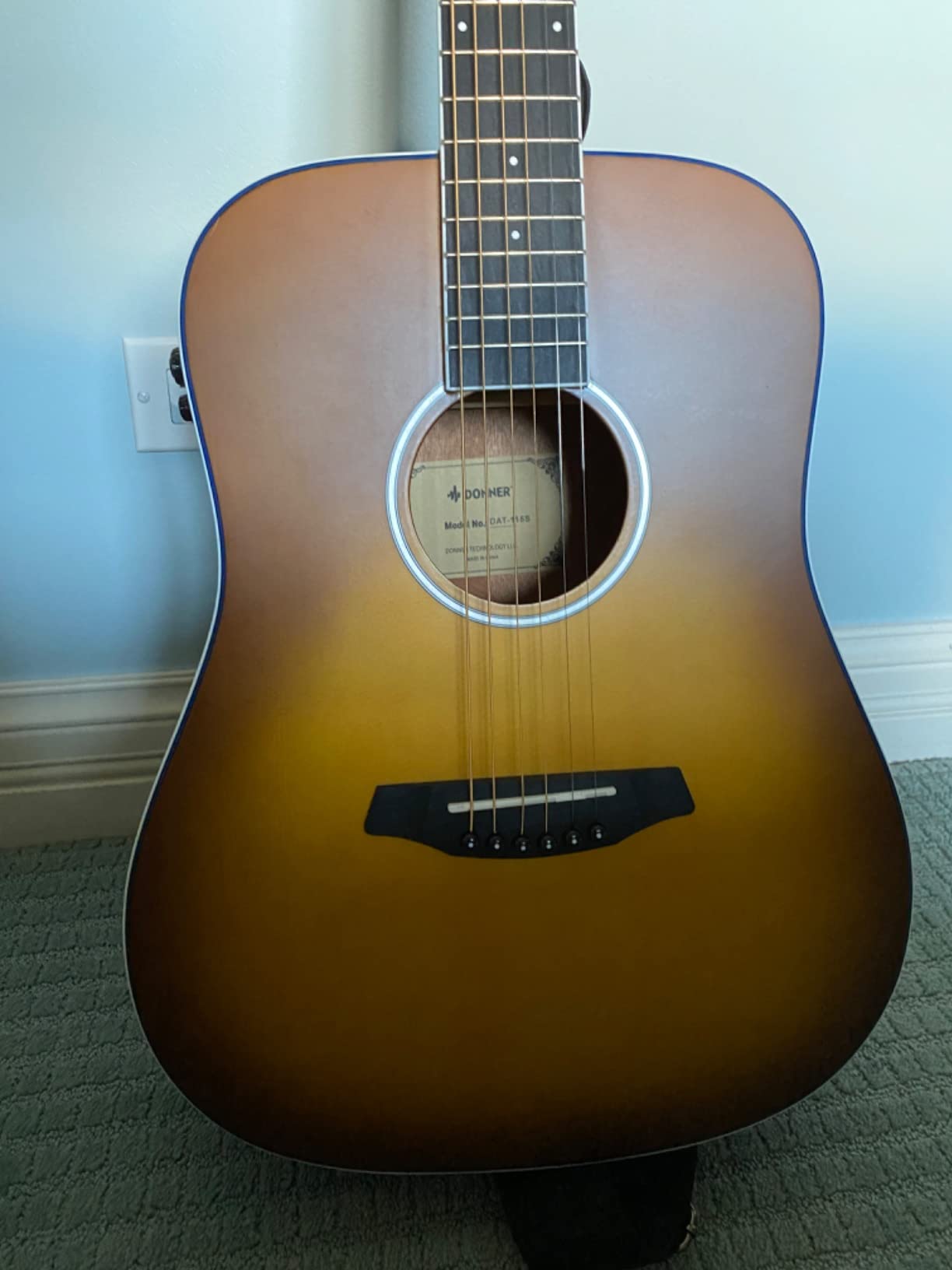 Donner Acoustic Electric Guitar Full Size Kit for Beginner Intermediate with Amplifier Capo Pick Tuner Strings Strap - 41 Inch - Customer Photo 1