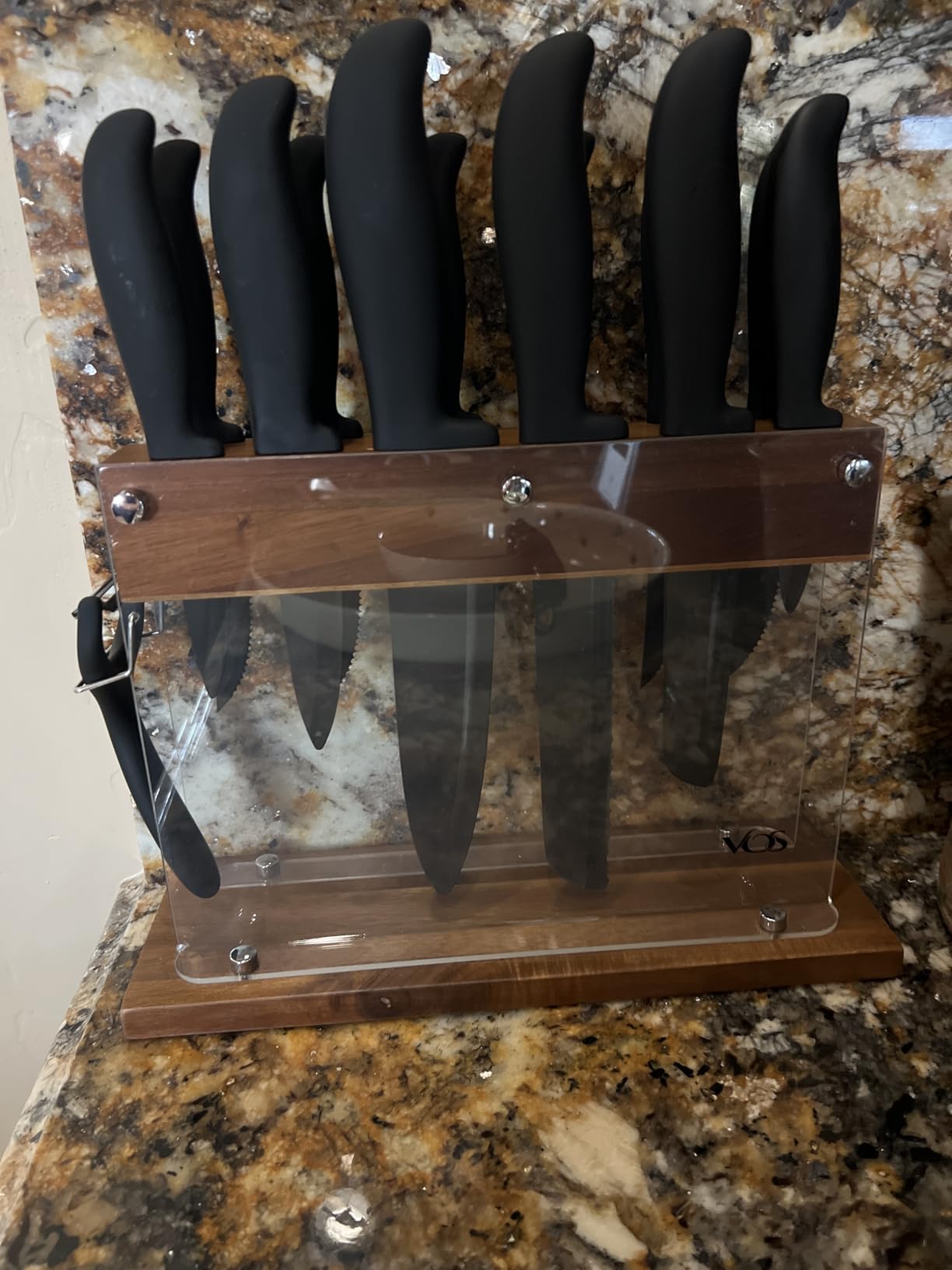 Vos Ceramic Knife Set in Elegant Gift Box, Ceramic Knives Set For Kitchen, Ultra Sharp Kitchen Knife Set with Covers, 4
