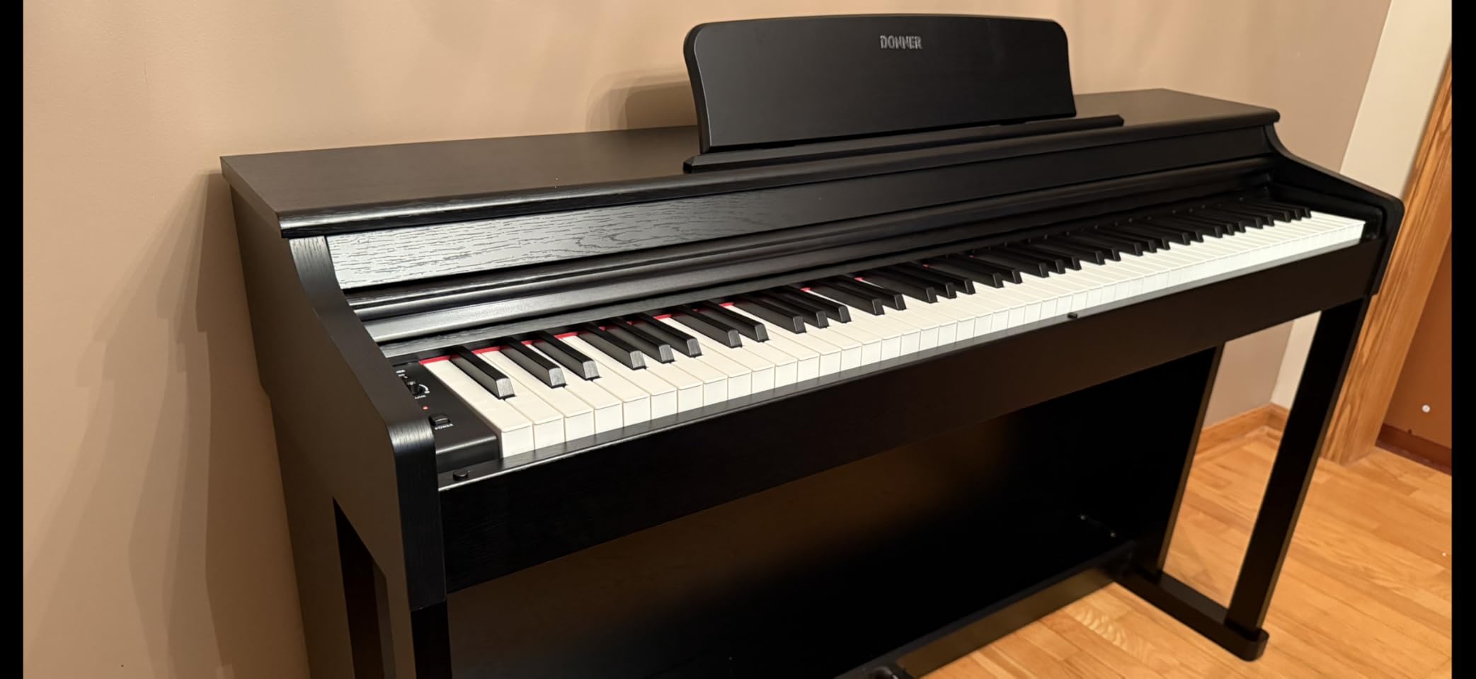 Donner DDP-100S Digital Piano 88 Key Weighted Graded Hammer-Action Piano Keyboard with MIDI In/Out, 200 Sounds & Rhythms, 100 Demo, Electric Piano with Bench for Beginner Professional - Customer Photo 1