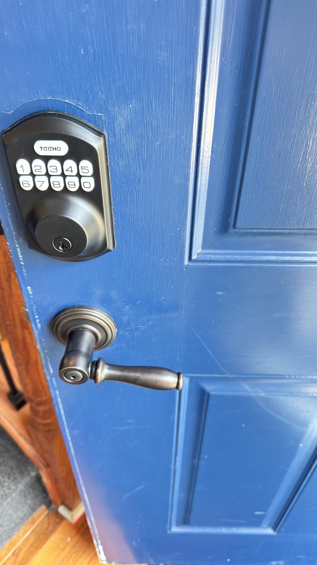 TEEHO TE001 Keyless Entry Door Lock with Keypad - Smart Deadbolt Lock for Front Door with 2 Keys - Auto Lock - Easy Installation - Matte Black - Customer Photo 1
