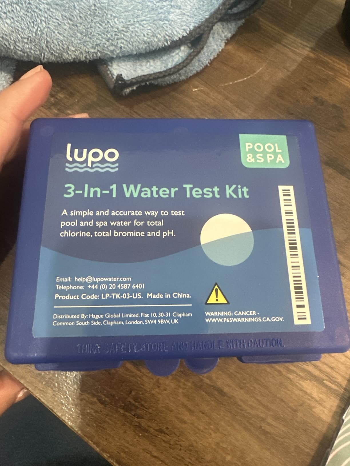 Lupo 3-in-1 Pool Test Kit for Residential Swimming Pools & Spas for Testing Total Chlorine, Total Bromine & pH - Customer Photo 1