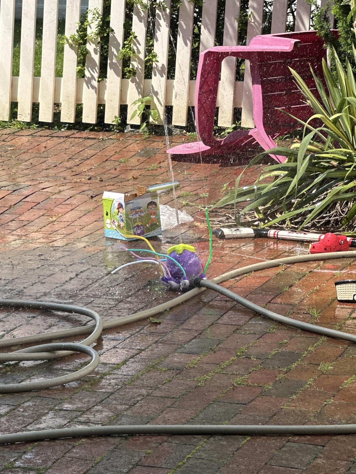 Samtop Outdoor Water Spray Sprinkler for Kids and Toddlers, Summer Outside Toys Backyard Games with 8 Wiggle Tubes, Attaches to Garden Hose Splashing Fun Toys for 3 4 5 6 7 8 Year Old Boys Girls Gifts - Customer Photo 1