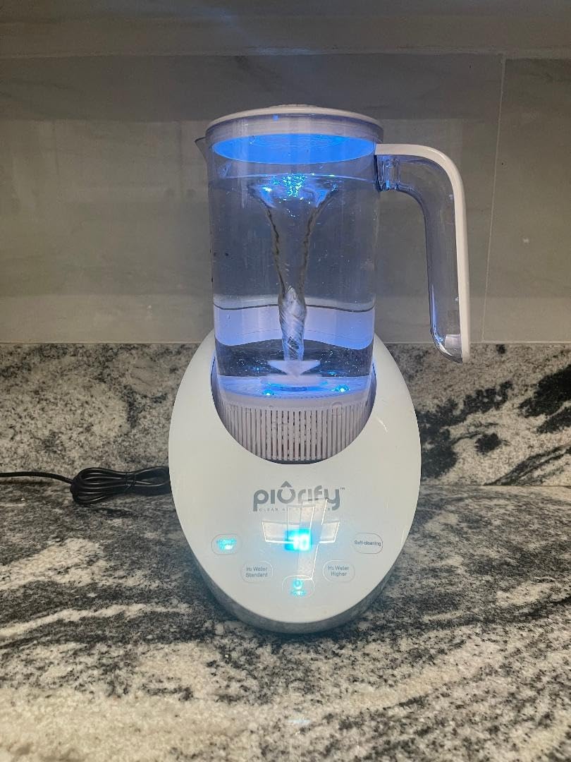 50 Oz Hydrogen Water Pitcher - BPA Free Rich Hydrogen Water Generator Electrolysis Jug with SPE/PEM Technology. Hydrogen Water Machine, Balanced PH Levels and Filtered with Calcium Sulfite - Customer Photo 1