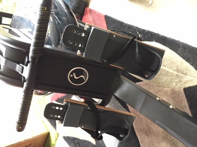 Sunny Health & Fitness Premium Water Rower w/Intensive Dynamic Real-Time Resistance, 300 LB Capacity Flip-able Rowing Machine for Home Training, Optional Free SunnyFit App Connection Customer Review Sunny Health & Fitness Premium Water Rower w/Intensive Dynamic Real-Time Resistance, 300 LB Capacity Flip-able Rowing Machine for Home Training, Optional Free SunnyFit App Connection - Customer Photo 1