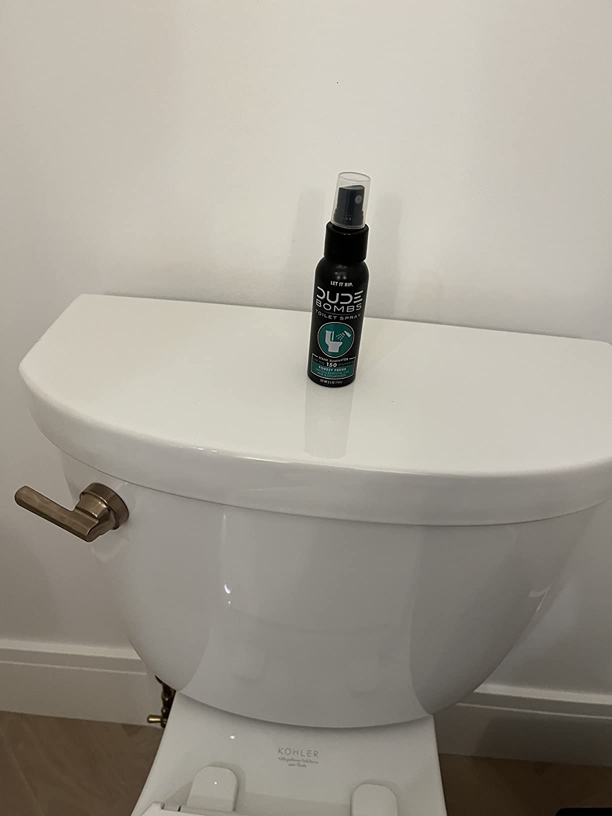 DUDE Bombs - Toilet Spray - 2.5 oz Spray Bottle – Forest Fresh Toilet Spray with Pine and Cedarwood Essential Oils - Stank Eliminator Up to 150 Dumps - Customer Photo 1