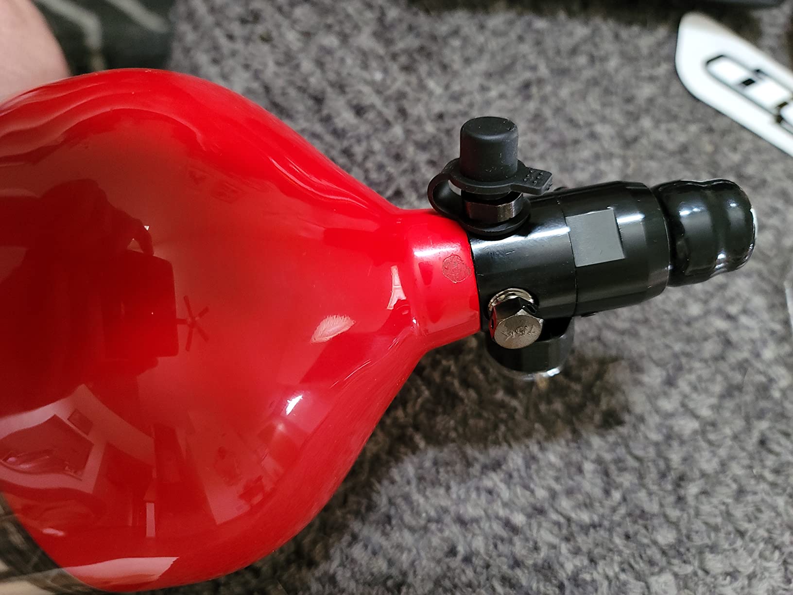 HK Army 68ci 4500psi HPA Paintball Tank - HSTL Carbon Fiber - Red - Customer Photo 1