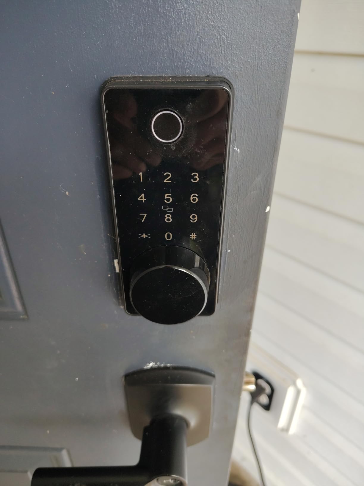 LOCKSTAR® Smart Door Lock • Keyless Entry Deadbolt Door Lock • Multiple Entry Methods – APP • Fingerprint Touch ID • Keypad Code • Card FOB • Traditional Key • Smart Home Devices - Customer Photo 1