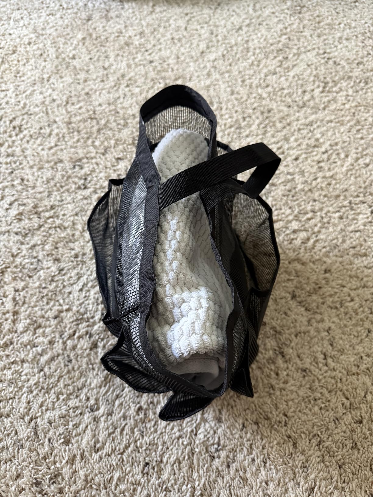 Mesh Shower Caddy Portable for College Dorm Room Essentials, 8-Pocket Large Capacity Shower Bag for Beach, Swimming, Gym - Customer Photo 1