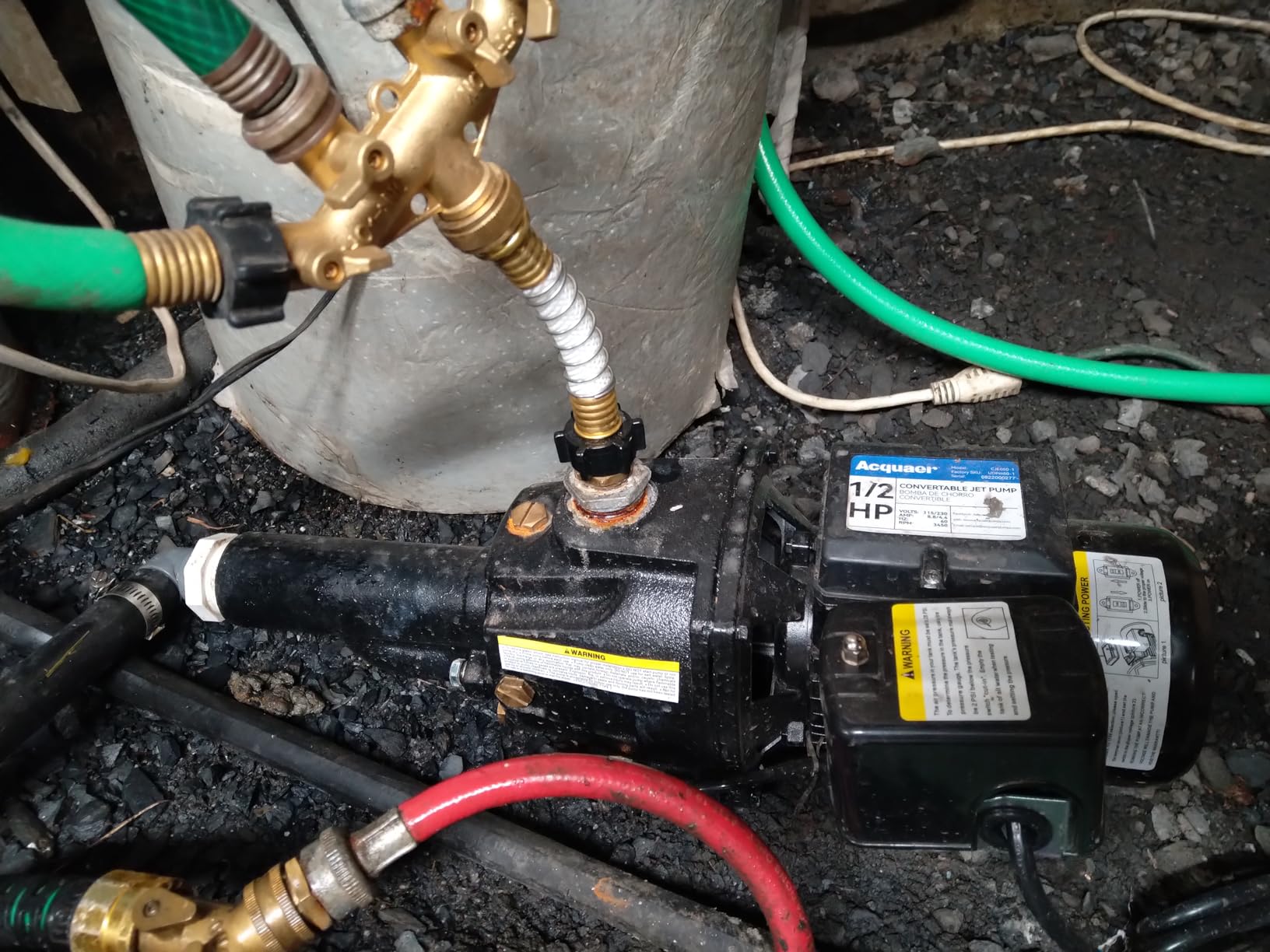 Acquaer Shallow/Deep Well Jet Pump, Cast Iron Convertible Pump with Ejector Kit, Well Depth Up to 25ft or 90ft, 115V/230V Dual Voltage, Automatic Pressure Switch customer photo 1