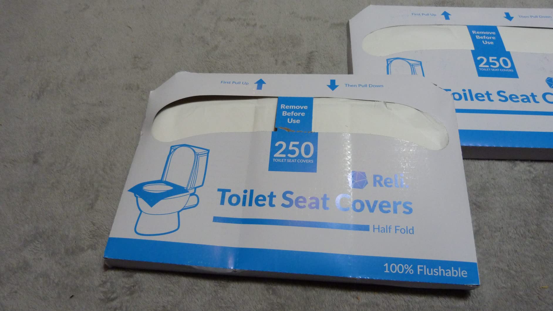 Reli. Toilet Seat Covers (2000 Pcs, 8 Packs of 250) | Disposable Toilet Seat Cover - Flushable - 14x16