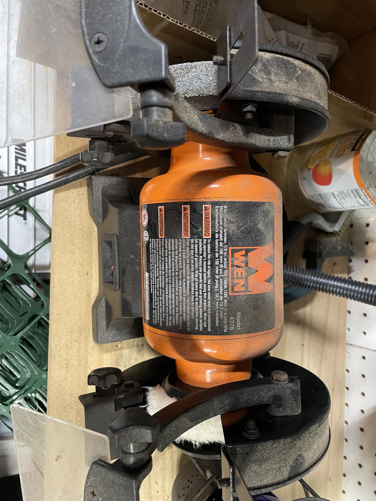 WEN BG625V 2.5-Amp 6-Inch Variable Speed Bench Grinder with Flexible Work Light - Customer Photo 1