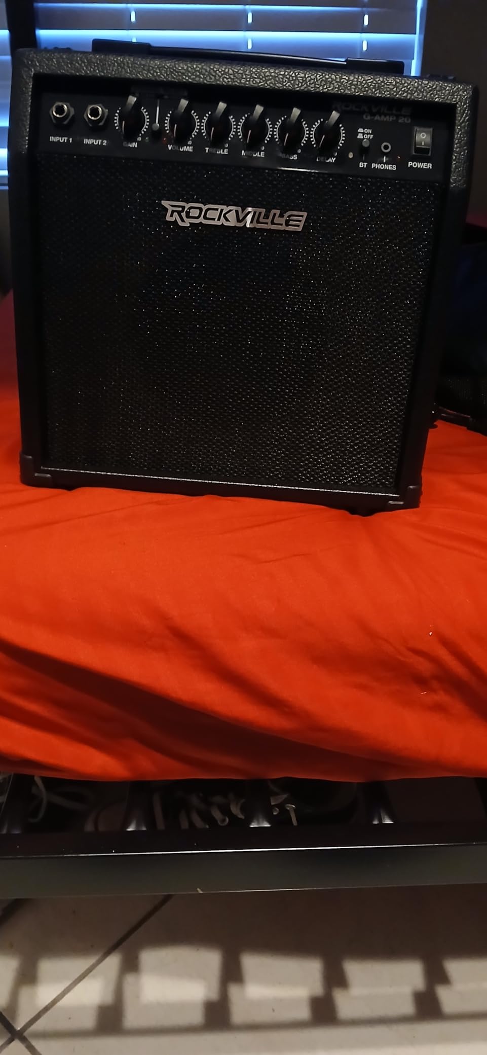 Rockville G-AMP 20W Guitar Amplifier Combo with Bluetooth, Delay, Dual Guitar Inputs, Clean/Overdrive, EQ Controls, Portable for Practice and Small Gigs - Customer Photo 1