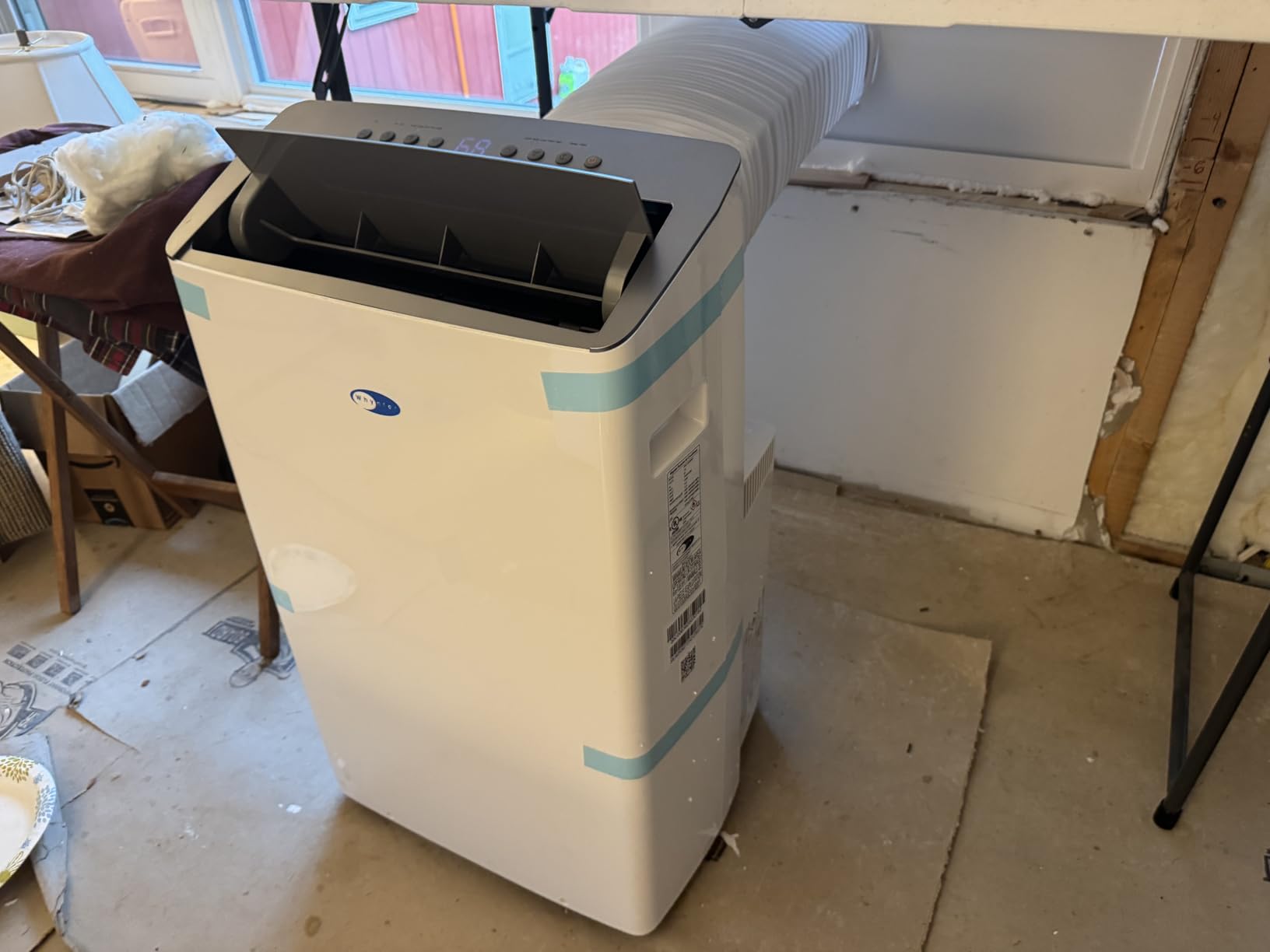 Whynter Inverter Portable Air Conditioner 14,000 BTU with Dual Hose, Dehumidifier, Cooling Fan & Smart Wi-Fi for 600 Sq Ft Rooms, Works with Alexa, NEX ARC-1230WN (12,000 SACC) - Customer Photo 1