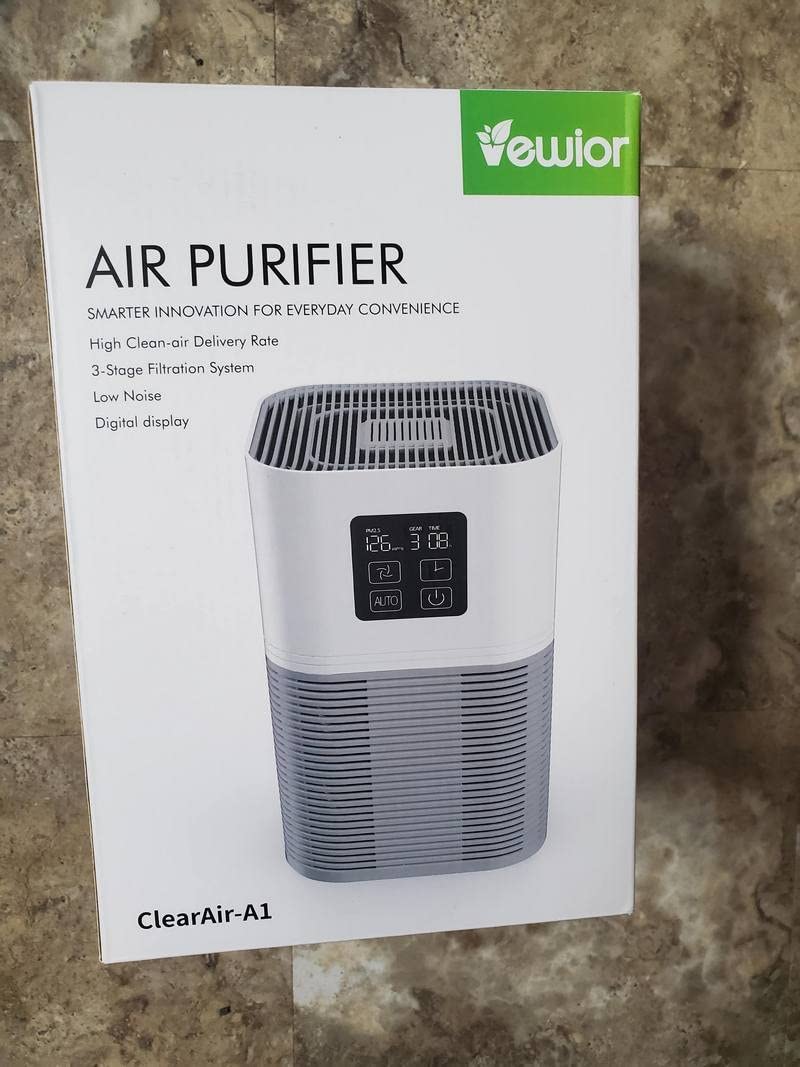 VEWIOR Air Purifiers for Home, Air Purifiers for Large Room up to 1200 sq.ft, H13 True HEPA Air Filter with Fragrance Sponge 6 Timers Quiet Air Cleaner for Pet Dander Wildfire - Customer Photo 2