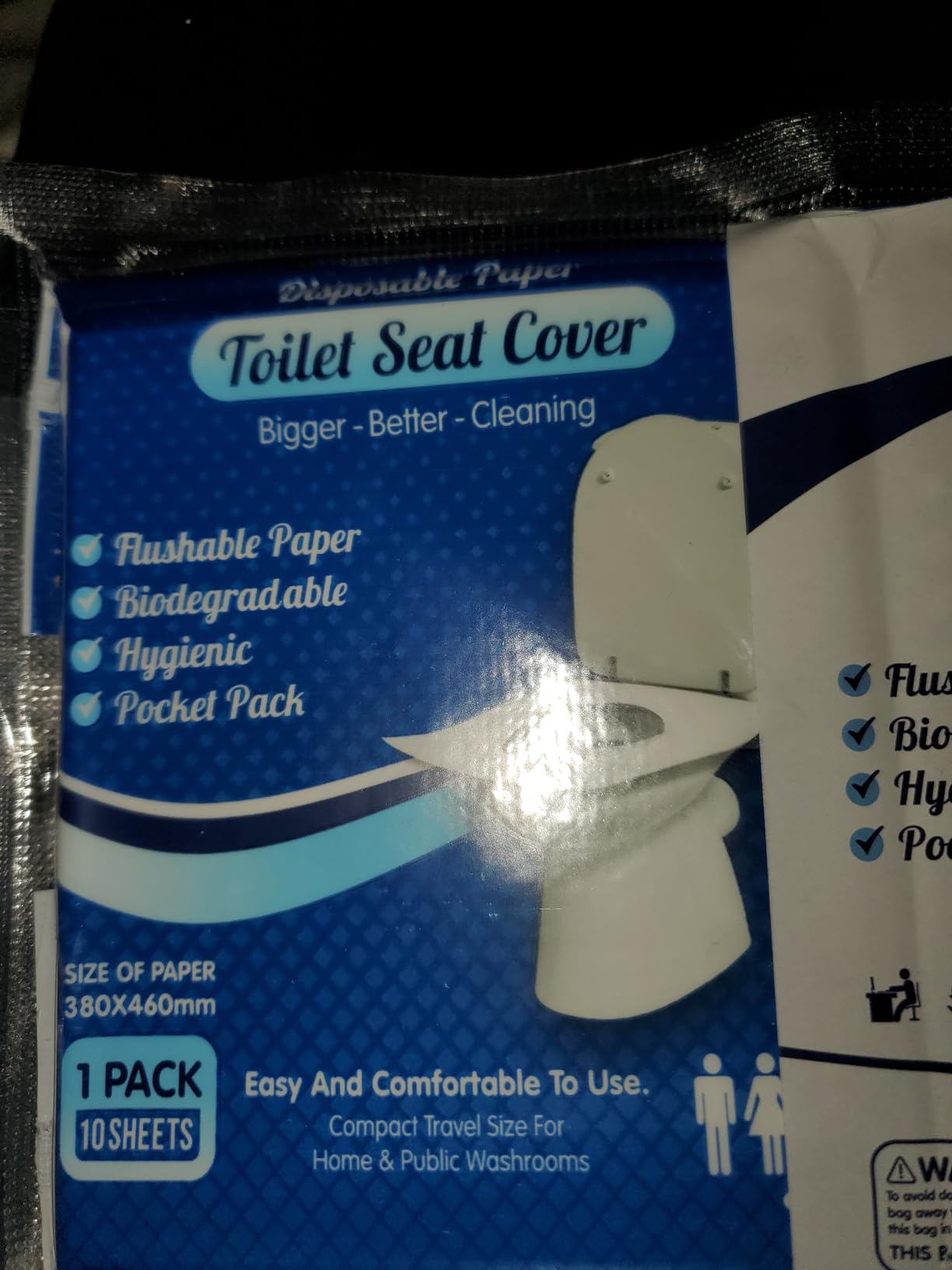 MP MOZZPAK Toilet Seat Covers Disposable (60 Pack) - XL Flushable Disposable Toilet Seat Cover for Kids Potty Training, Adults - 100% Biodegradable - Travel Essential Accessories for Airplane, Camping - Customer Photo 1