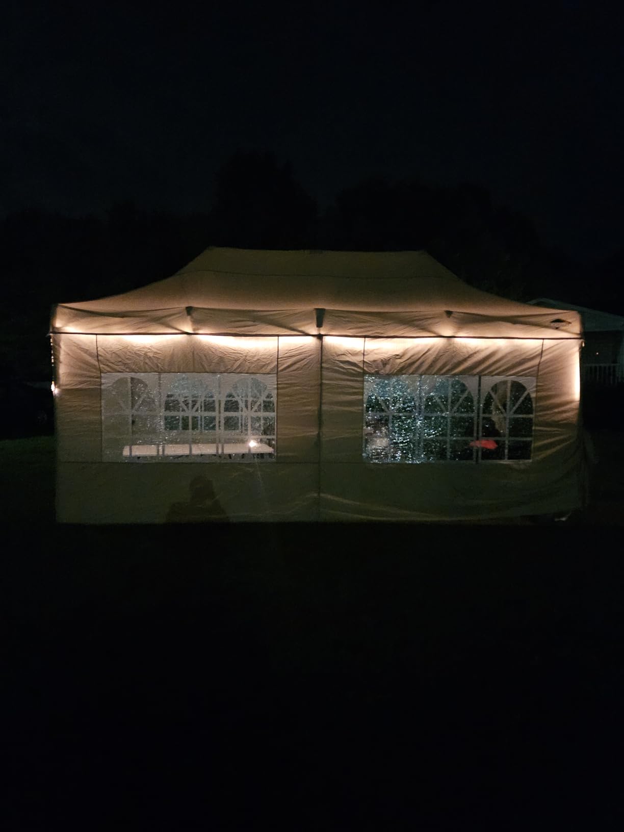COBIZI 10x10 Pop Up Canopy Tent with 4 sidewalls Commercial Heavy Duty Canopy UPF 50+ All Weather Waterproof Outdoor Canopy Wedding Tents for Parties Gazebo with Roller Bag, White (Windproof Upgraded) - Customer Photo 1