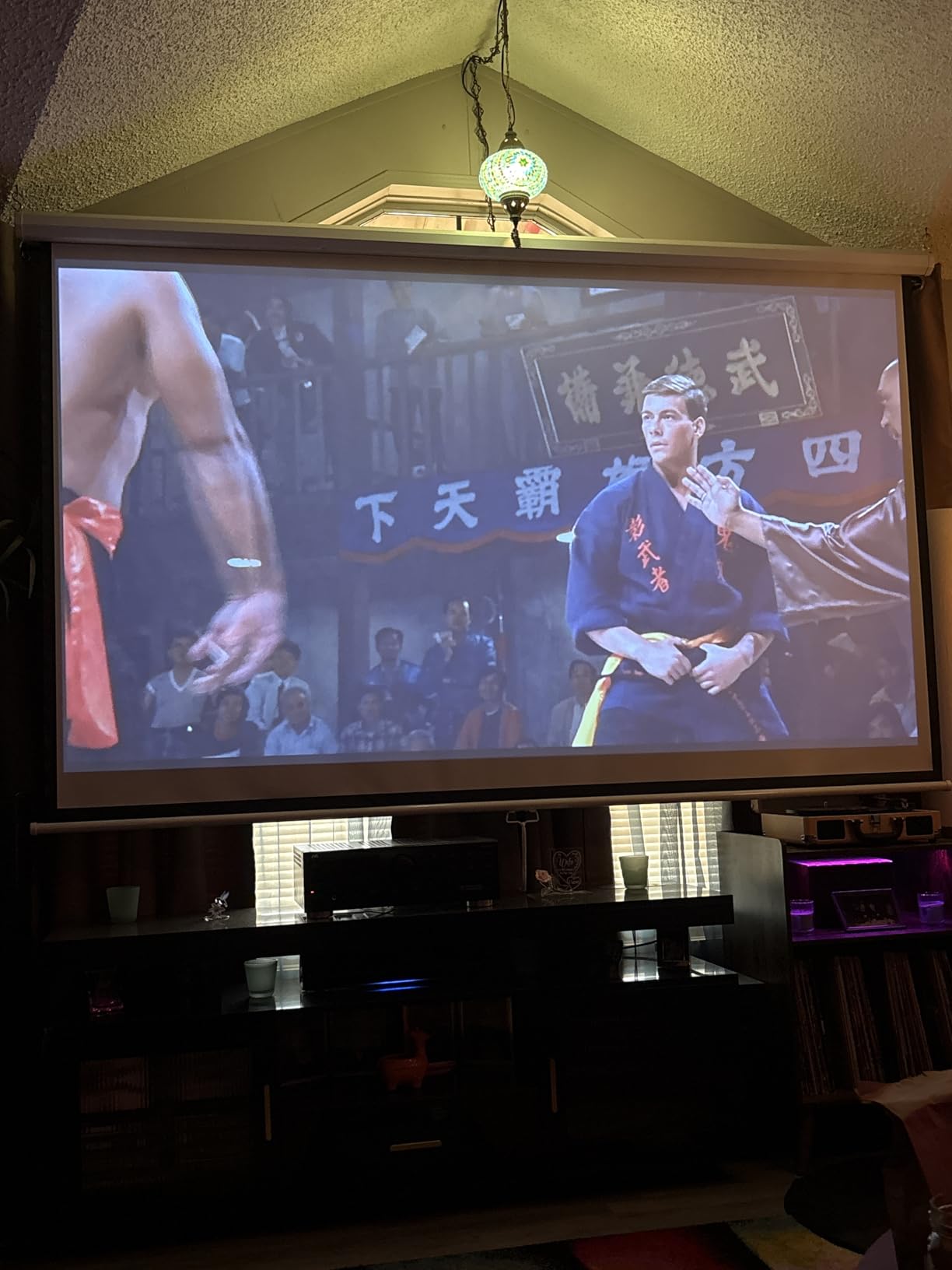 HAPPRUN Native 1080P Bluetooth Projector, Full HD Portable Outdoor Movie Projector with Built-in Speaker, Compatible with Smartphone, HDMI, USB, AV, Fire Stick, PS5 for Home, Bedroom, Outdoor Use - Customer Photo 2