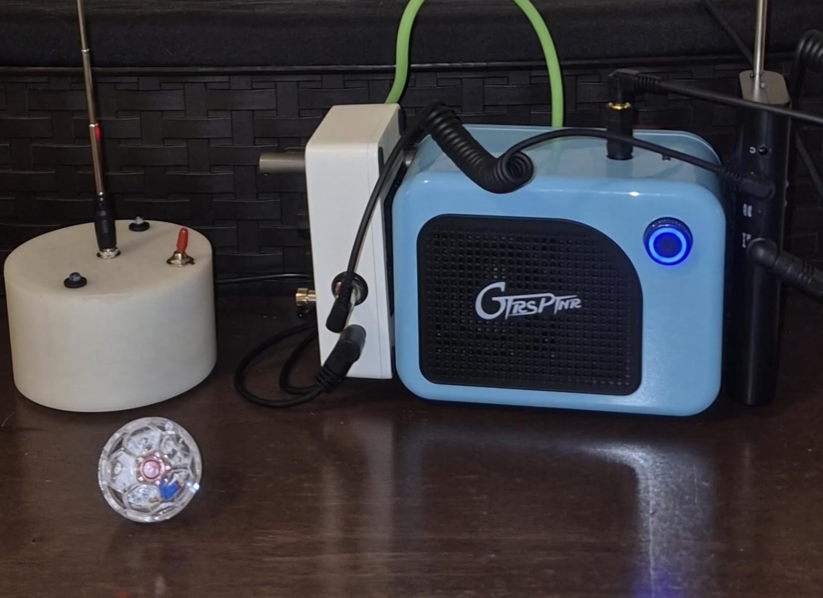 GTRS Guitar Amp Mini Portable Amplifier 5 Watt for Electric Guitar Rechargeable Support Bluetooth Connection with Mobile Devices Blue - Customer Photo 1